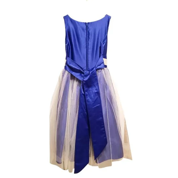 Sage Satin Dress - Royal Blue - NWT